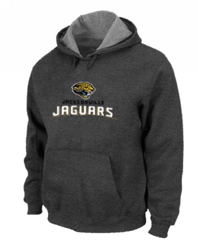 NFL Men's Nike Jacksonville Jaguars Authentic Logo Pullover Hoodie - Dark Grey